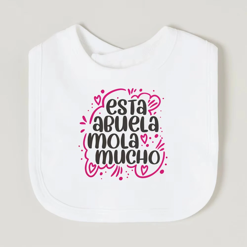 

Mother's Day Abuala Print Baby Feeding Bib Cotton Comfy Newborn Burp Cloth Infant Soft Saliva Towel Perfect Gift for Mothers Day