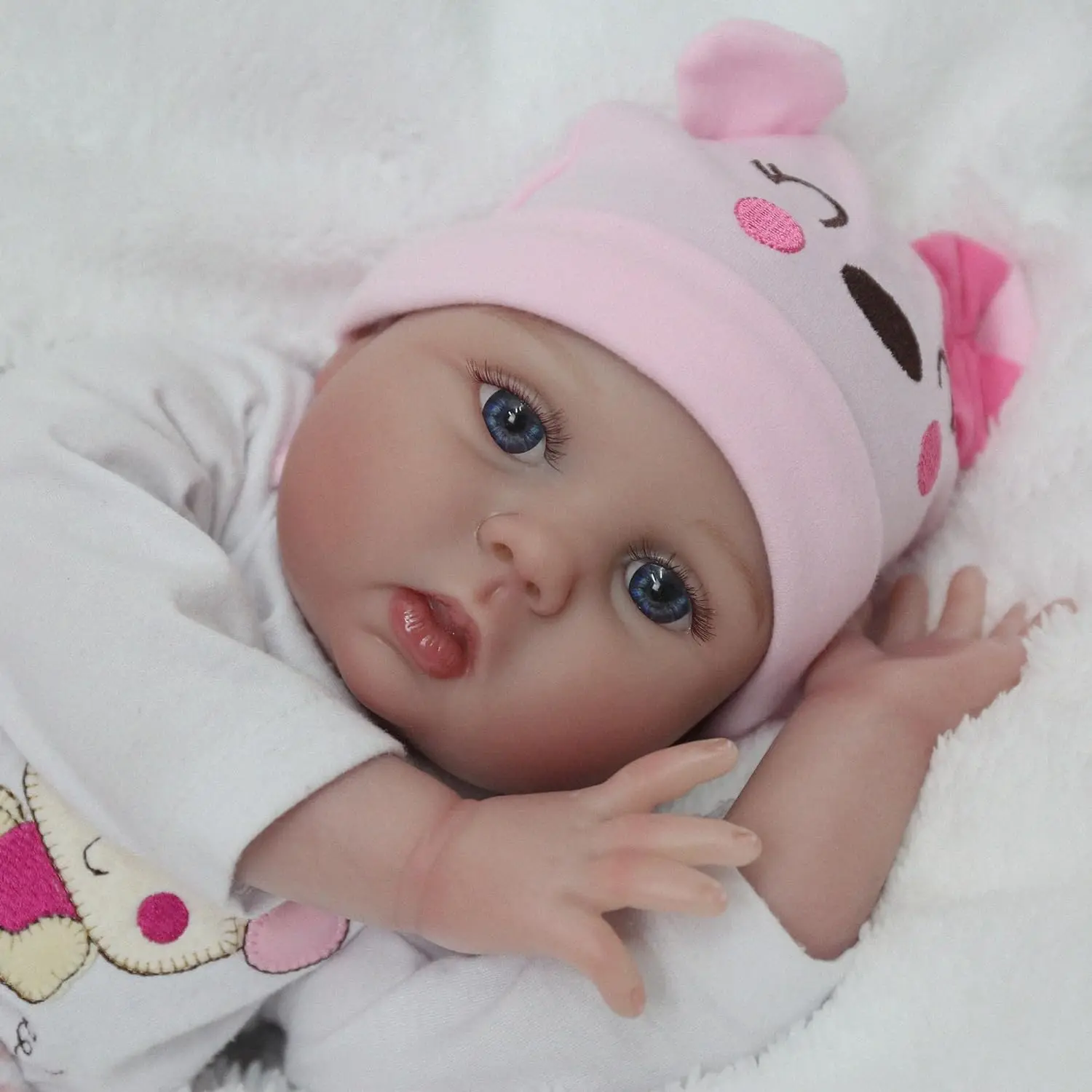 18 Inch Baby Soft Body Realistic Newborn Baby Dolls Full Vinyl Reborn Body Doll