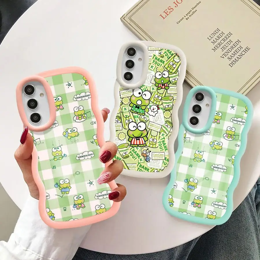 Sanrio mignon Kero Kero Keroppi coque de téléphone souple pour Samsung Galaxy A04 A30 A03 A51 A73 A06 A05 A20 A52 A55 A50 A02s