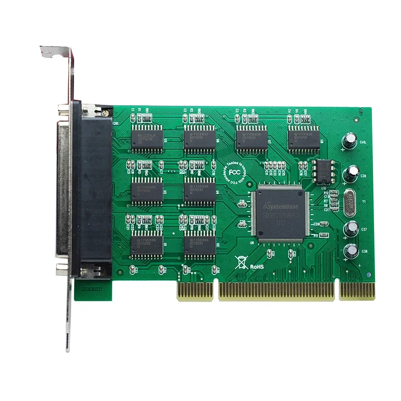 Pci To 8 Serial Port RS232 Card Interface Industrial Control Computer Expansion Adapter PCI Serial Card SYSBASE 16C1058 Chip