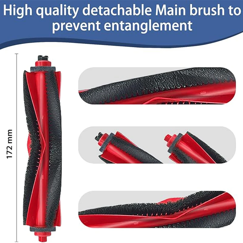 Replacement Accessories Kit For Roborock Q10 S5/Q10 S5+/Q10 X5/Q10 X5+ Robot Vacuum Parts Brush,Filters,Mop Pads,dust Bags view 2