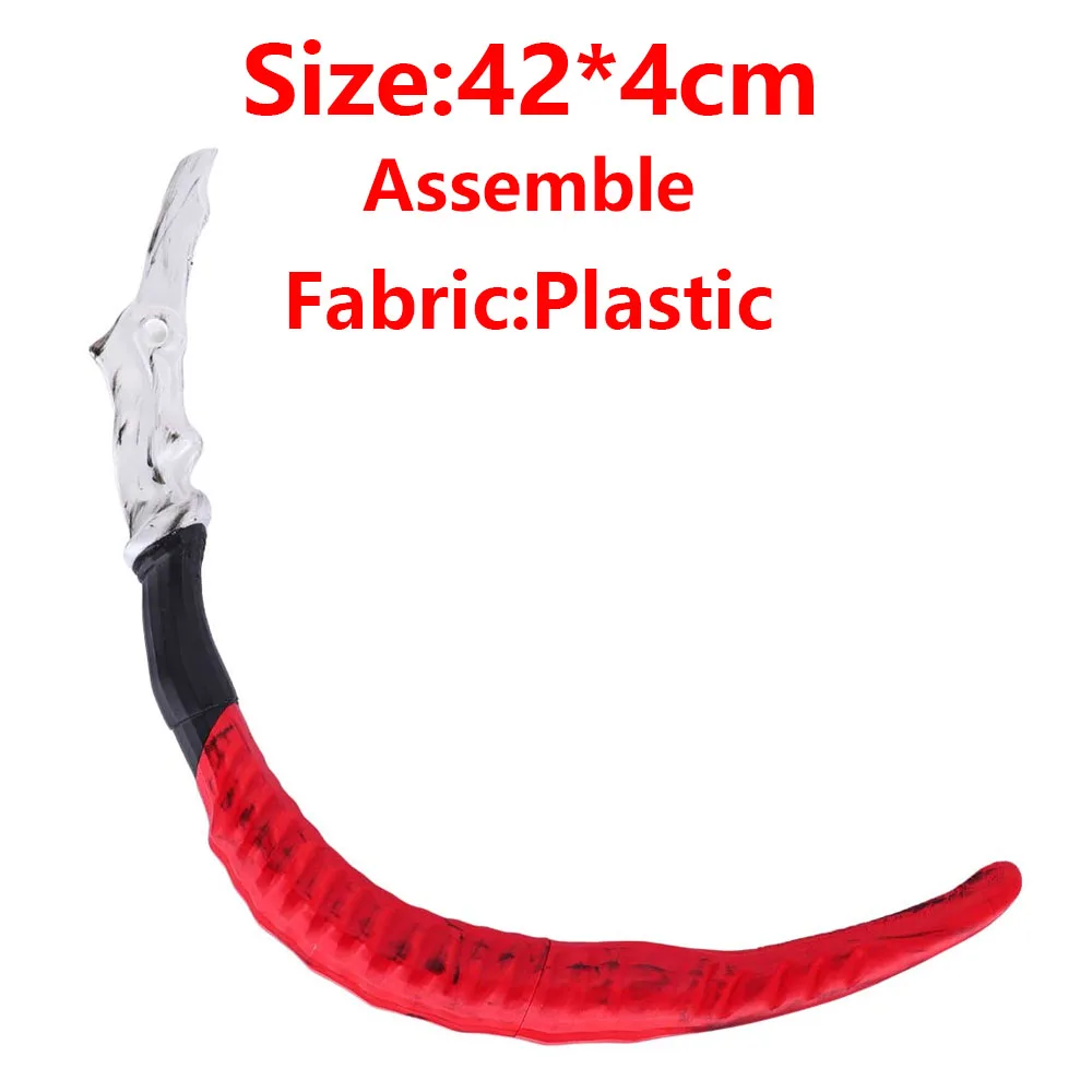 الصورة الرمزية Varang تأثيري الذيل الانحناء سكين زخرفة زي الملحقات للكبار الرجال النساء الخيال لعب الأدوار كرنفال الهالوين #3