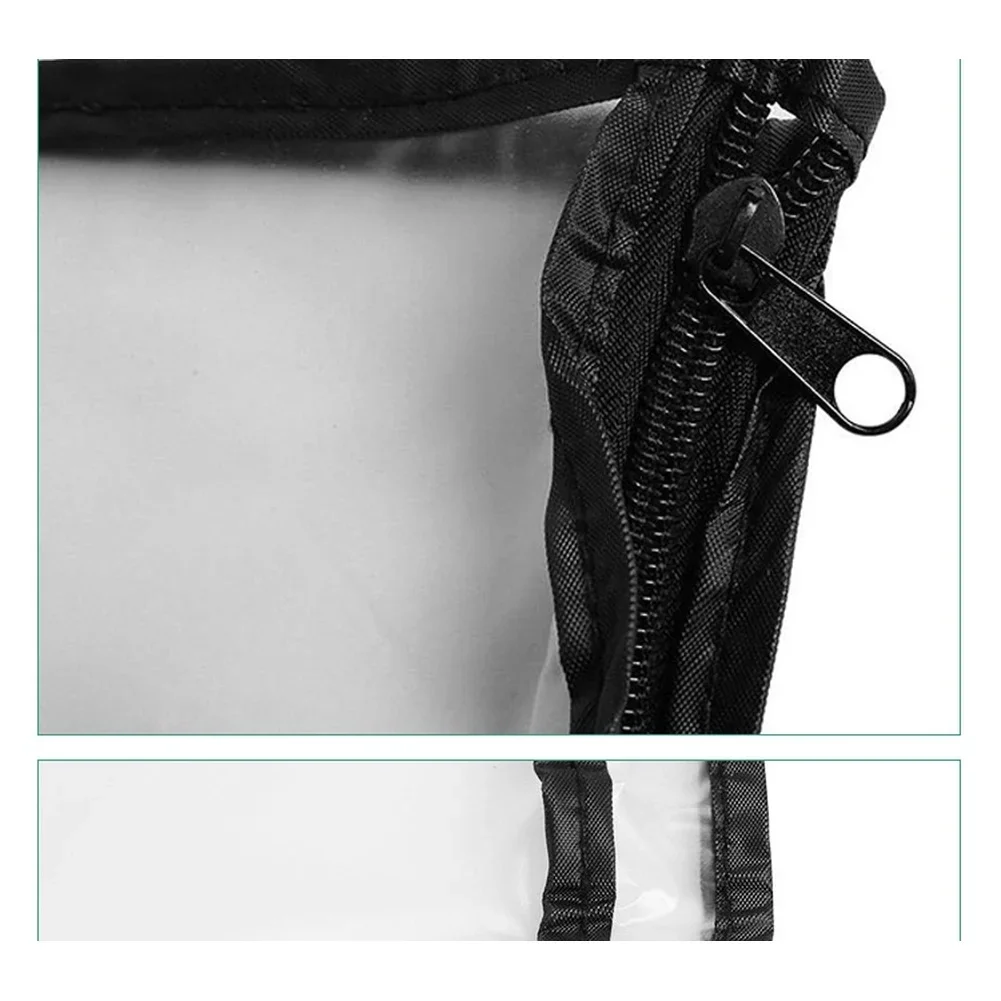 For Golf Bag Rain Cover Transparent PVC Waterproof Protection with Strong Fastening Strips 118.11 x 64 x 40.64 cm