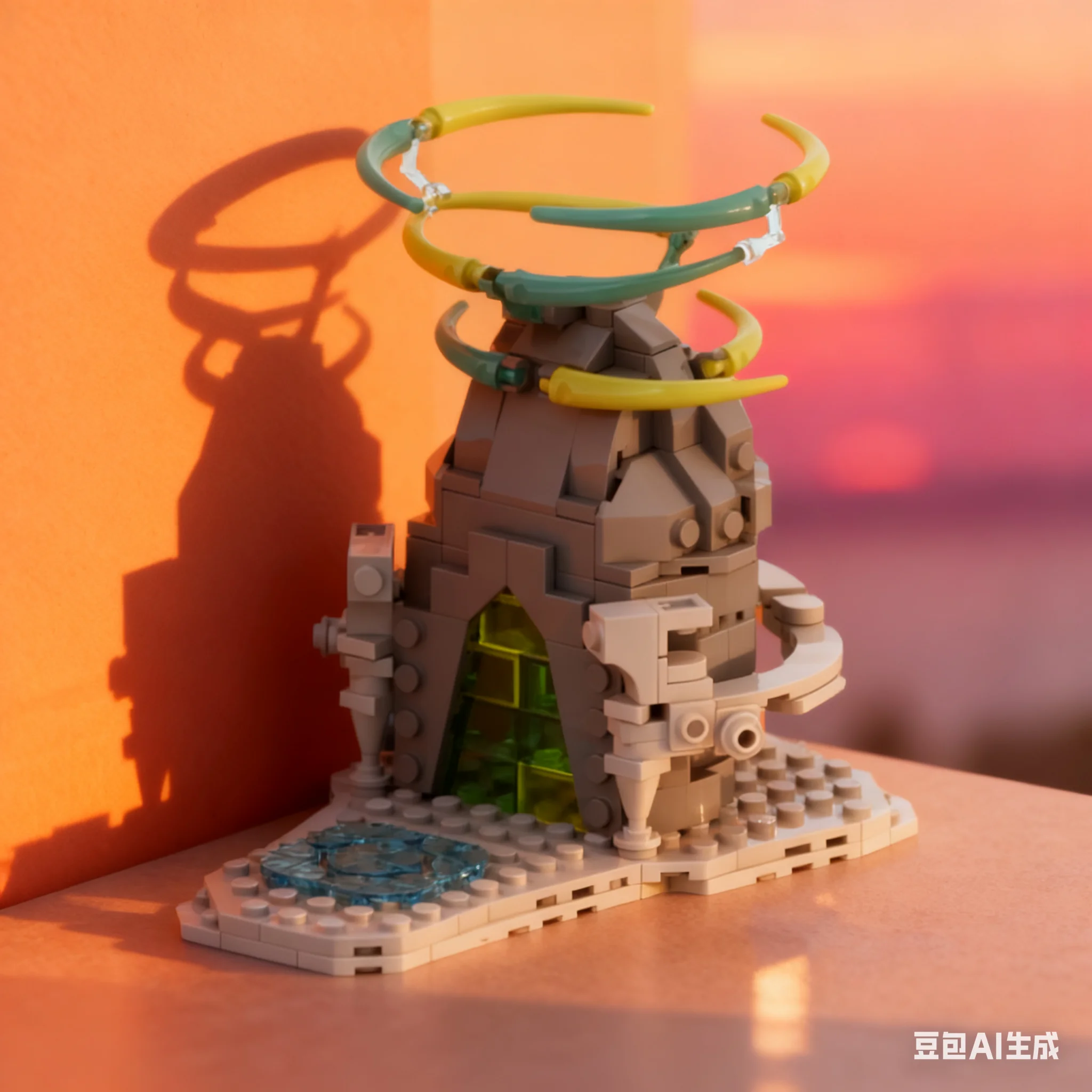 236-teiliges MOC Schrein-Licht Zelda Tears of the Kingdom Modellbausatz Architektur DIY Kreatives Zusammenbau-Set Weihnachtsgeschenk Spielzeug