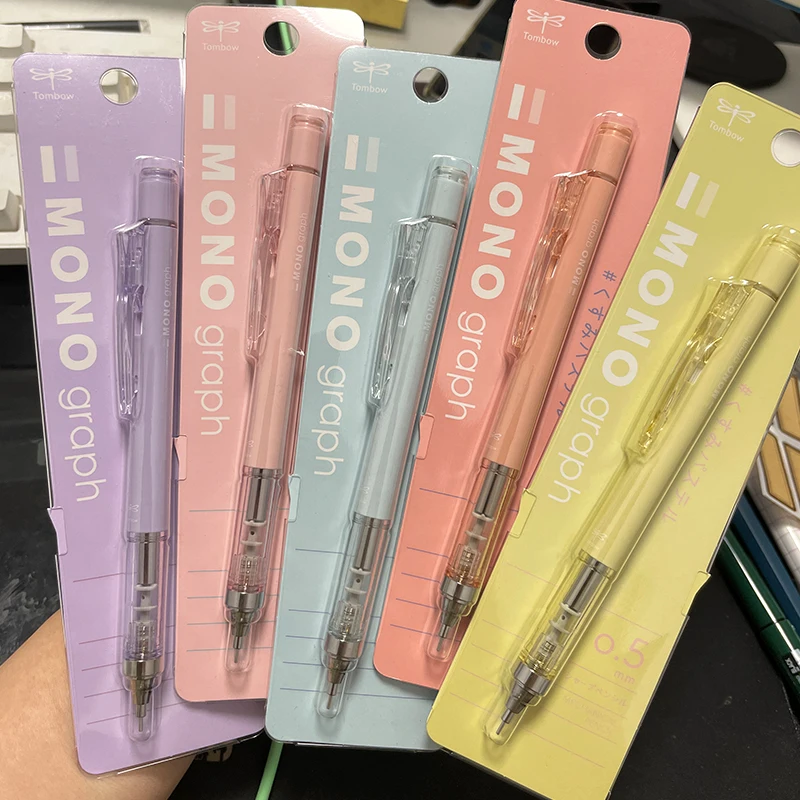 1pc Japan Tombow MONO Graph 0.5mm Macaron Color Automatic Pencil Shake Out The Core Cute Kawaii Pencils