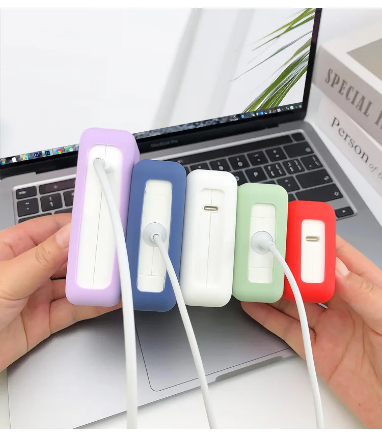 For Macbook Charger Protective Sleeve Laptop Power Adapter Silicone Sleeve 29 30 60 61 67 5 87 96 140w Charger Anti-shock Case