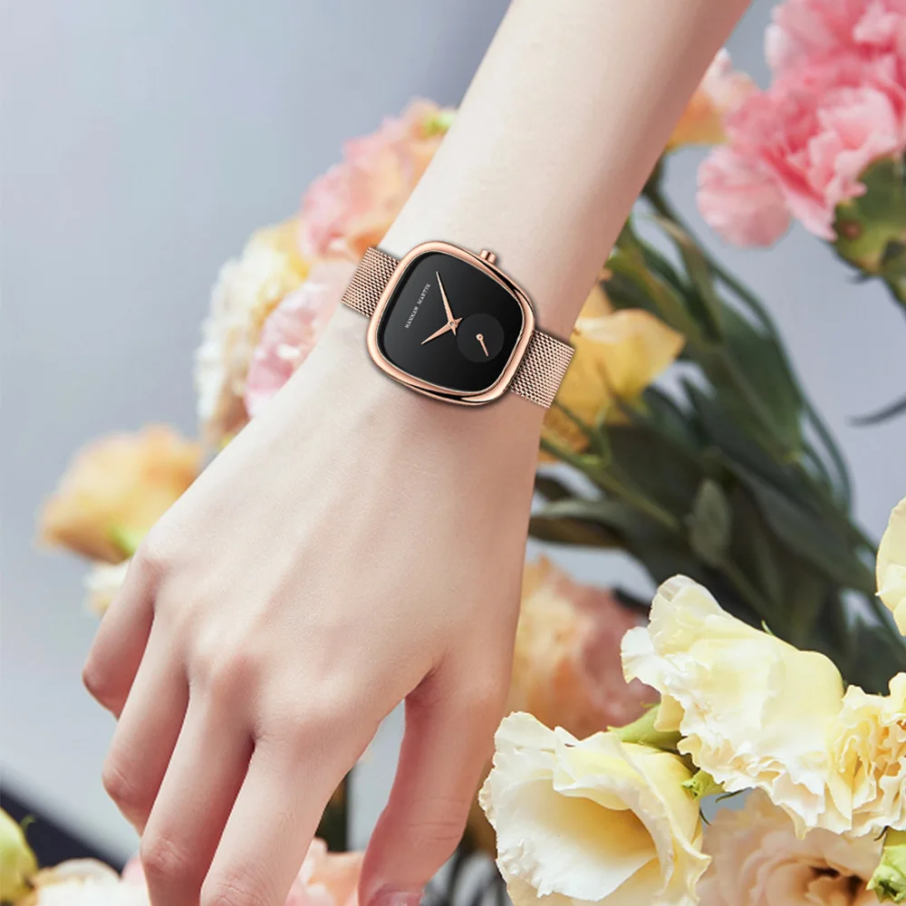 Reloj de lujo para mujer, movimiento multifunción Simple, diseño de barril, reloj de regalo de cuarzo resistente al agua para mujer, relojes femeninos