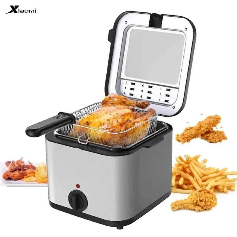 

household New style Electric fryer stainless steel frying machine fried chicken nuggets donut snacks