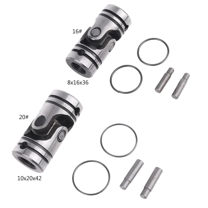 Imagem -06 - Diâmetro 16 mm 20 mm Universal Conector do Motor de Acoplamento do Eixo de Acoplamento Faça Você Mesmo Direção de Aço Universal Junção