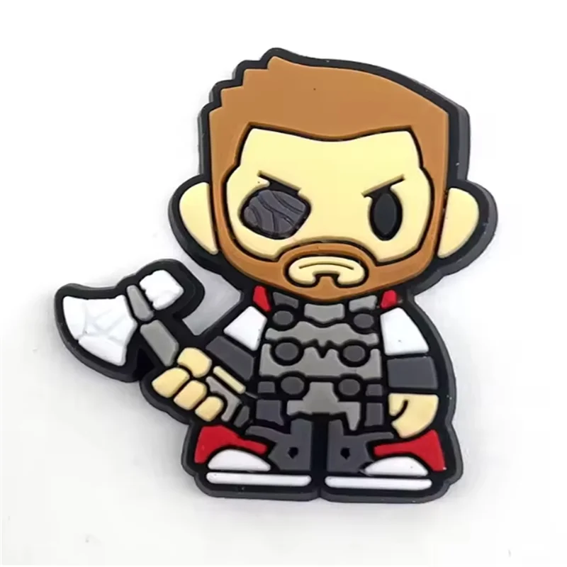 MINISO Random  Hot Toys Marvel Series Shoe Charms For Croc Sandals, PVC Shoe Decorations Accessories Christmas Gift