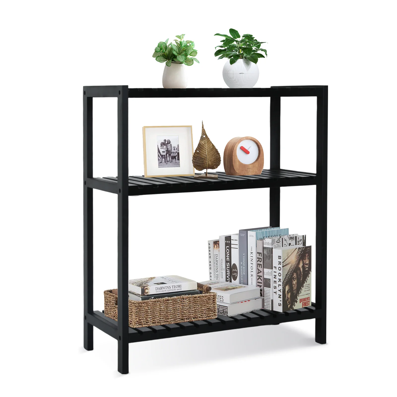 

3-Tier Shelf Stand,Display with Wide Storage Display Stand, Multifunction Standing Organizer Shelf for Home Office