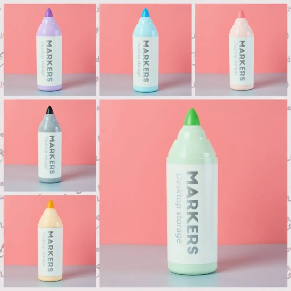

Creative Marker Pen Shape Pen Holder Plastic Colorful Makeup Brush Holder Detachable Pencil Pot School Gift