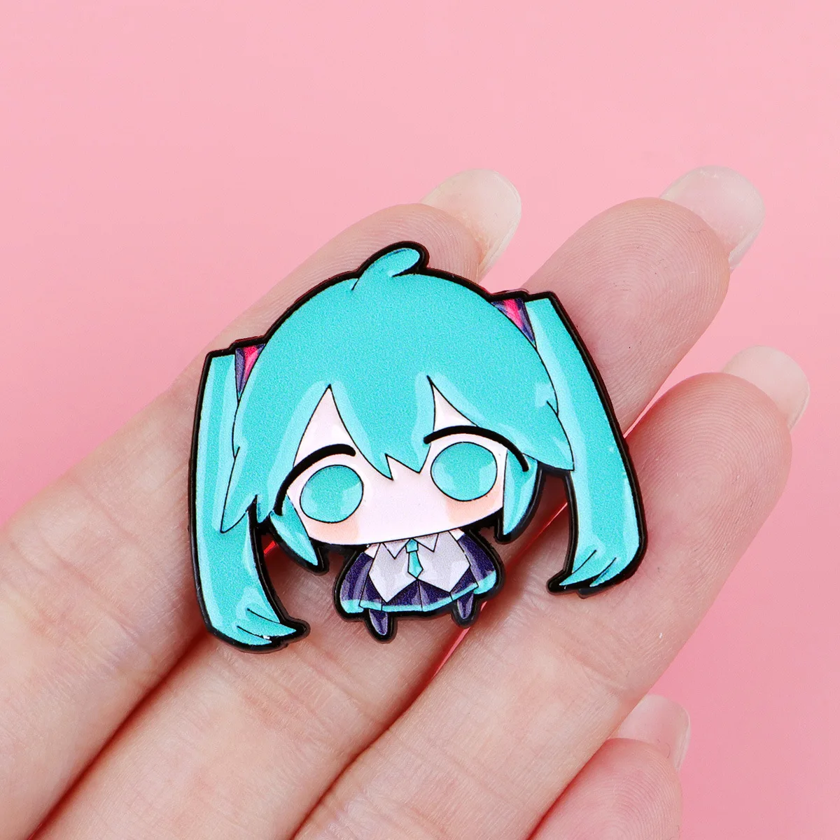 Anime Girl Q Version Enamel Pins Kawaii Virtual Singer Brooches Backpack Hat Clothes Badge Decoration Fans Collection Gift
