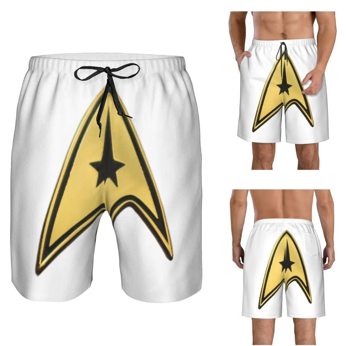 Star Treks Science Fiction TV Series Trunks Beach Board Shorts Casual Quick Dry Swim Summer Men Pants