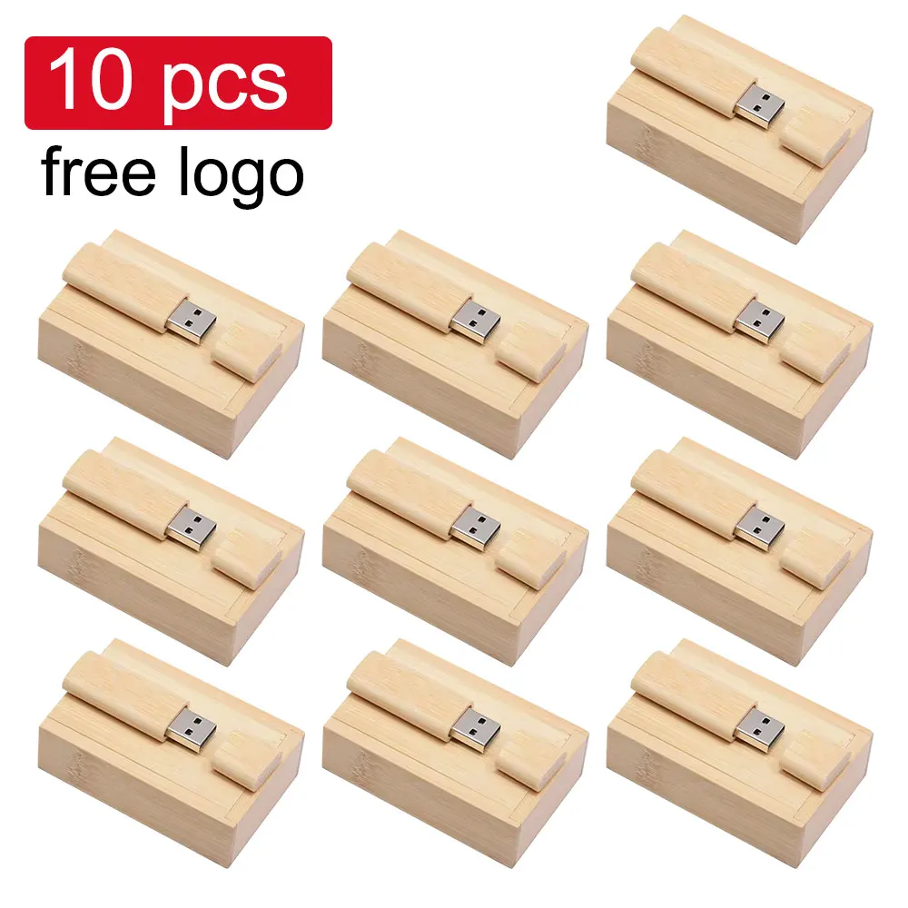 

10PCS/LOT Walnut Wooden USB 2.0 Flash Drive Pen usb 128GB wood Pen drive Memory Stick 16GB 32GB 64GB Wedding Photography Gifts