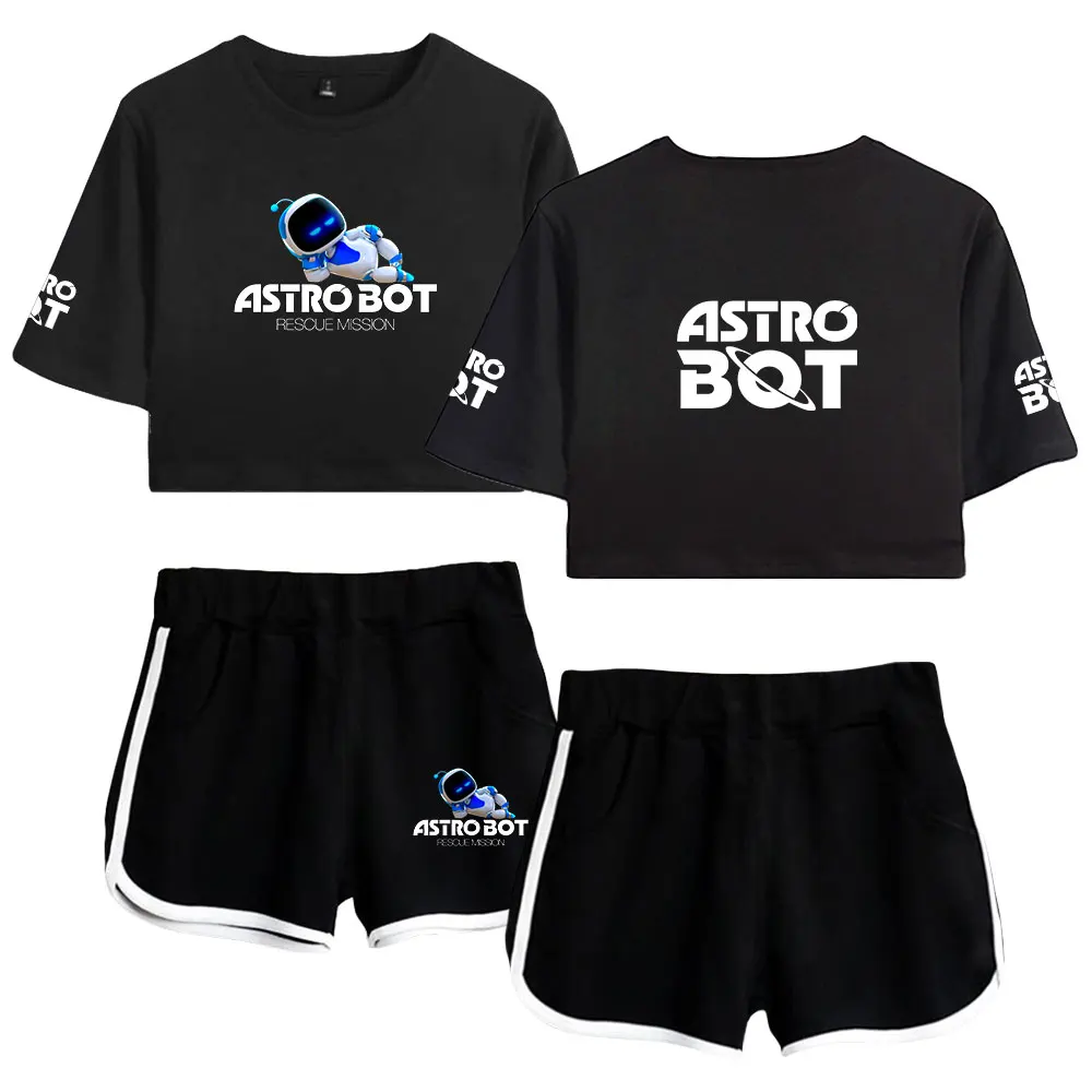 

Горячая игра ASTRO BOT ASTROBOT, летние женские комплекты, укороченный топ, шорты, комплект из двух предметов, повседневный спортивный костюм, уличная одежда