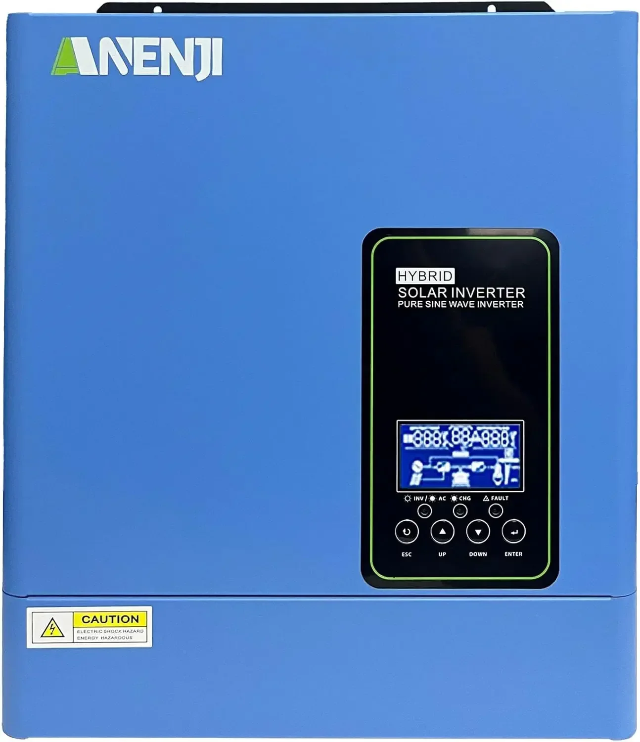 3000W Hybrid Inverter, 24Vdc to 110Vac Solar Inverter Charger Built-in 80A MPPT Controller, Pure Sine Wave PV Power Converter, S