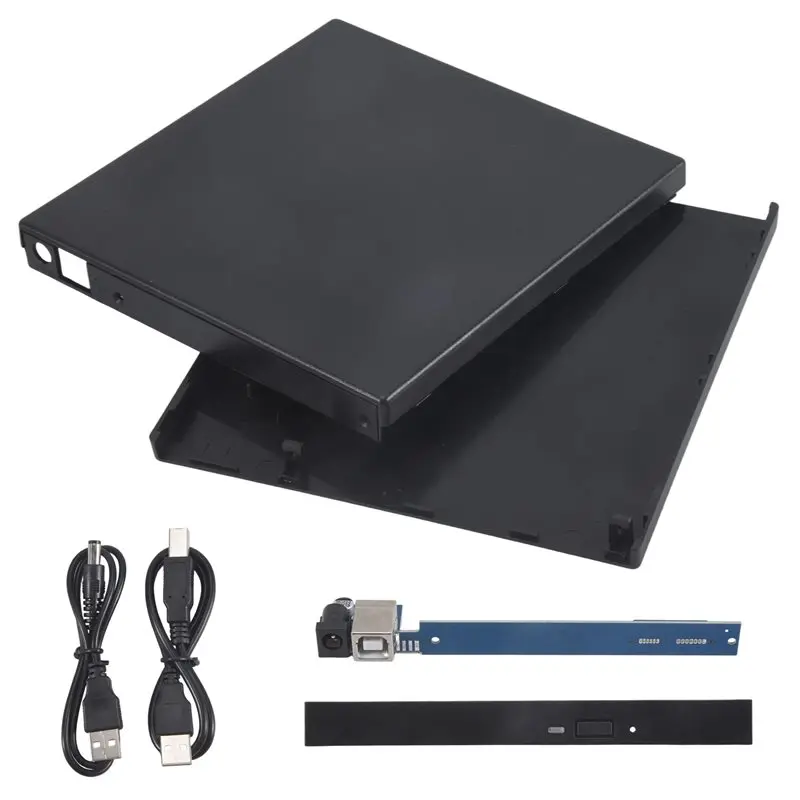 

YANA50I 12,7 мм внешний корпус для DVD-привода USB 2.0, внешний корпус для DVD/CD-ROM для ноутбуков и настольных ПК, оптический дисковод SATA-SATA