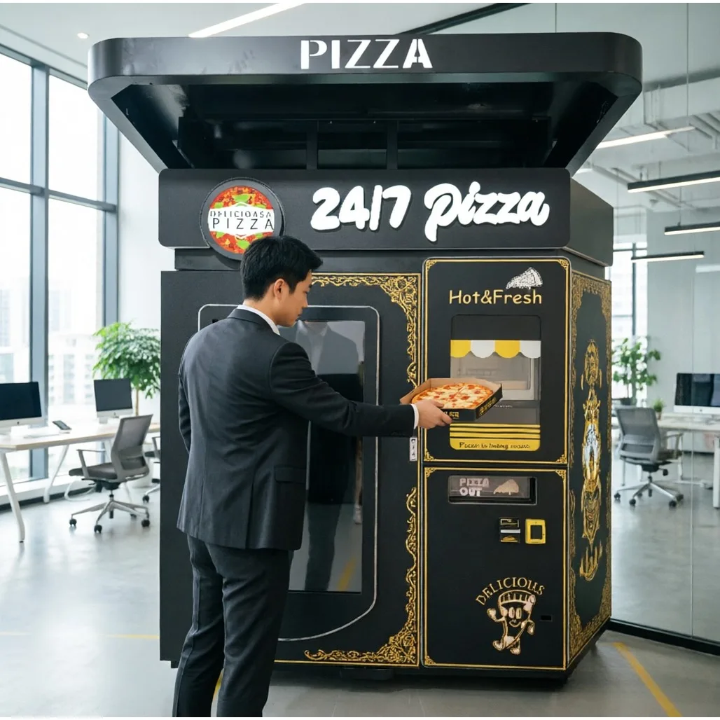 Commercial Pizza Vending Equipment Adjustable Heating Parameter For University Campus Office Business Park Staff Canteen