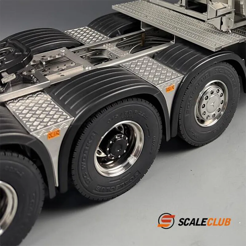 SCALECLUB 1/14 parafango piastra paramotore lampada laterale spia luci a LED lampada laterale per Benz Scania MAN Tamiya LESU