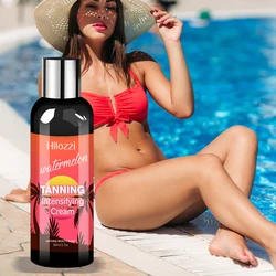 2.7fl.oz Watermelon Tanning Cream Self-tanning Waterproof Long-lasting Beach Sunbathing Creates Charming Bronze Skin