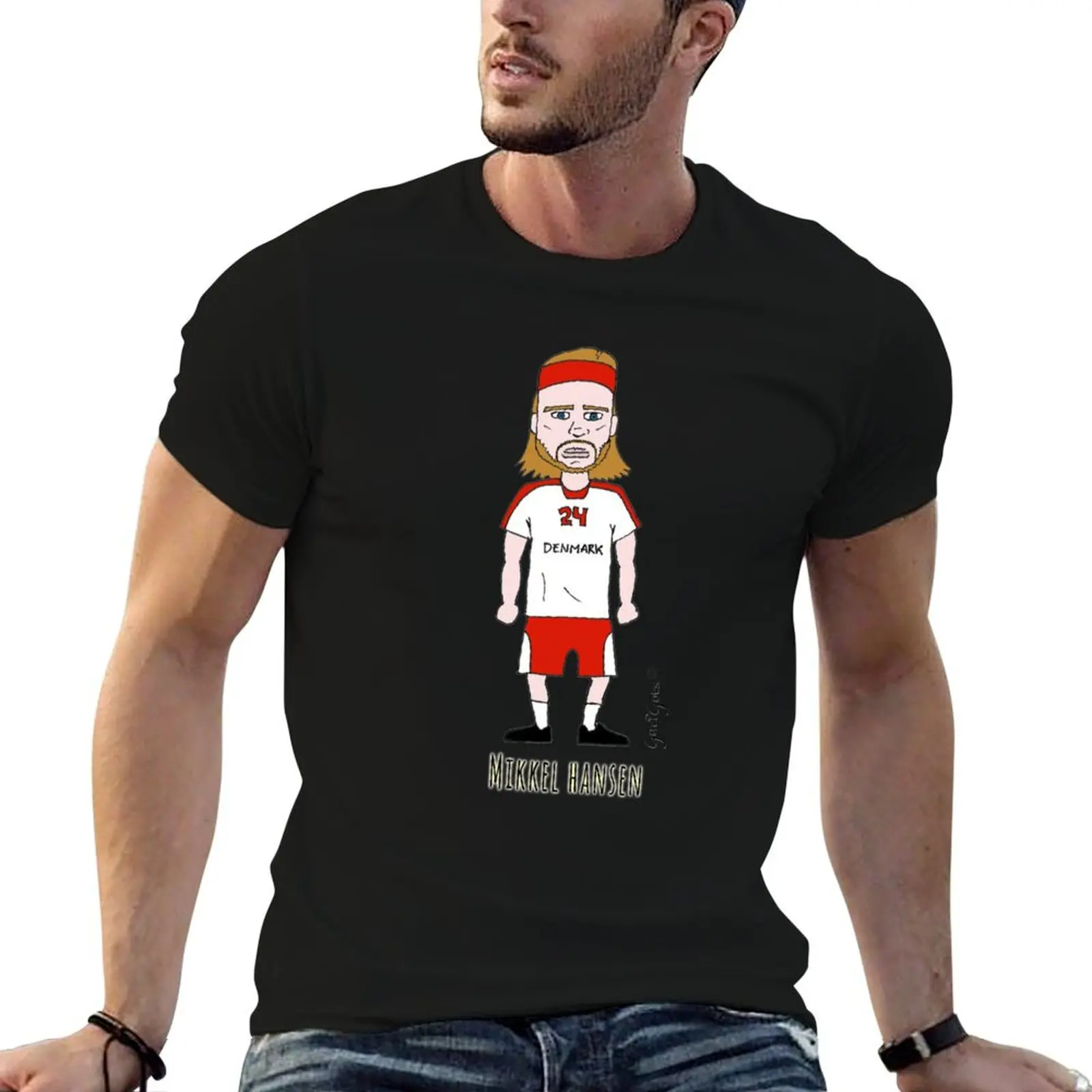 Camiseta Mikkel Hansen, camiseta de algodón, camiseta pack man, camisetas para hombre, camiseta gráfica