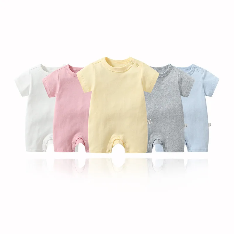 

Newborn 100% Cotton Summer Baby Rompers Infant Sleep and Play Jumpsuit Boys Girls Soft Comfortable Outift Short Sleeve