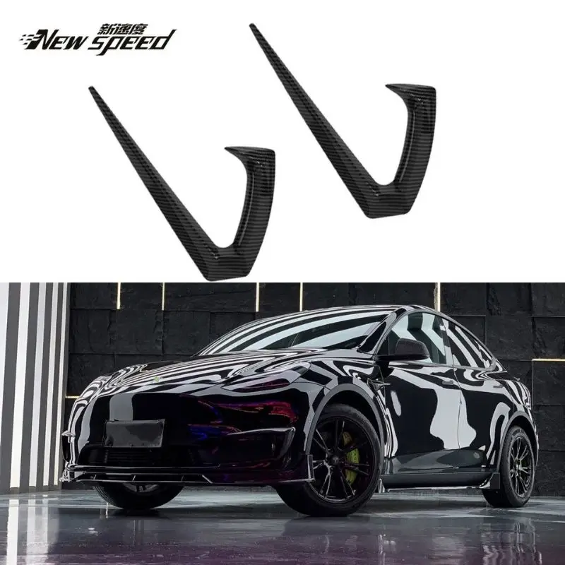 

Быстрое боковое крыло панели Обложка спойлер для модели Y углеродное волокно шаблон и глянцевый черный