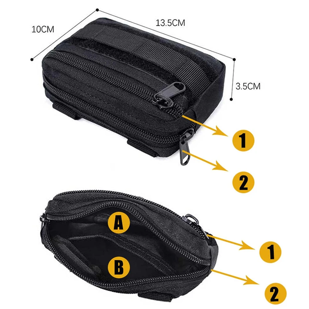 MOLLE EDC Waist Pack 1000D Nylon Tactical Medical Pouch First Aid Kit Outdoor Survival Tool Belt Bag for Camping Hunting Sports view 6