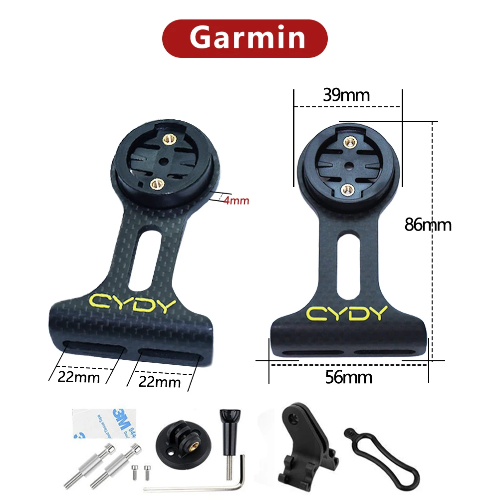 CYDY Carbon 3K Rennrad-Computerhalterung für Garmin, Bryton, Wahoo, Magene, Xoss, IGP Edge Lenker-Faserhalterung Fahrrad-Zubehör