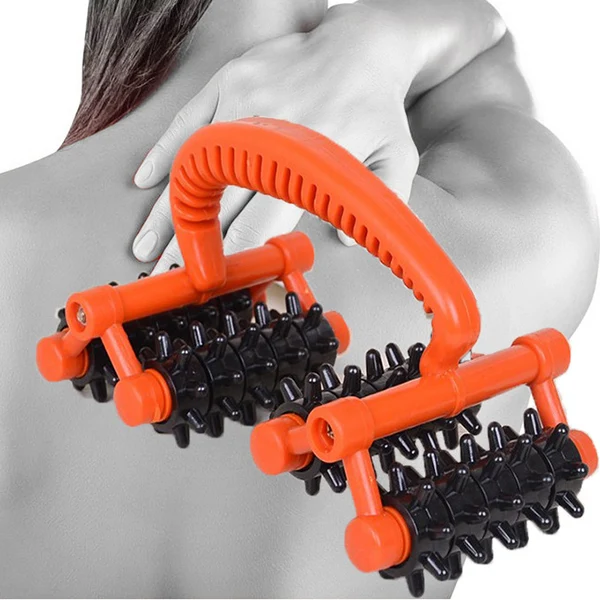 Full-body meridian massage mini 4-wheel rolling massage device massage cart lunar rover