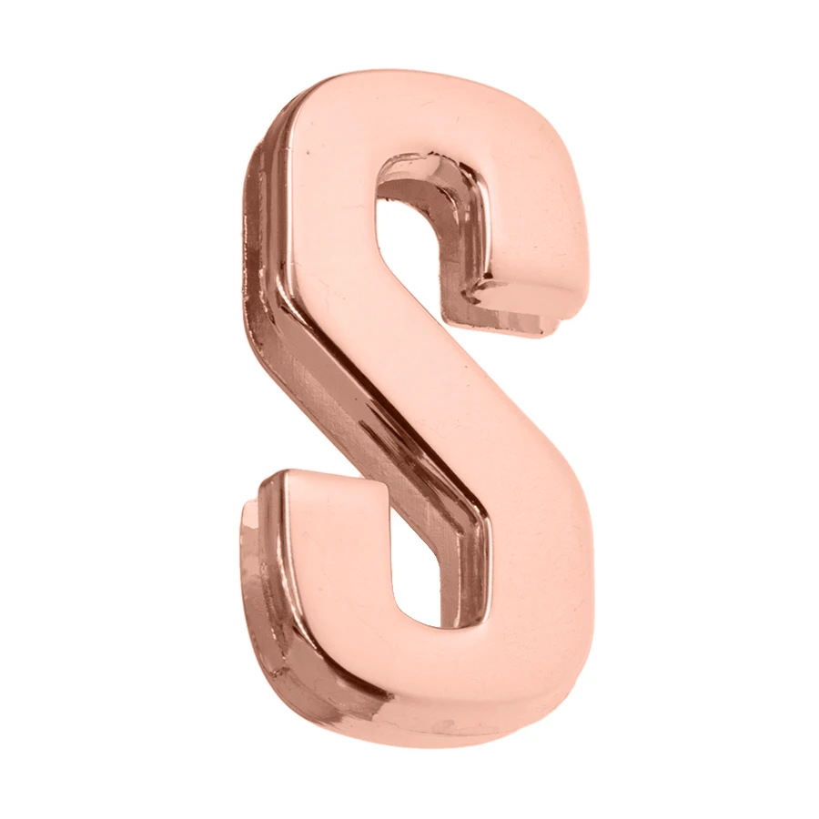 30mm Slide Letter Charms For Jewelry Making Women Bracelet Alphabet A-Z Rose Color DIY Accessories Keychain Pet Collar 1Pcs