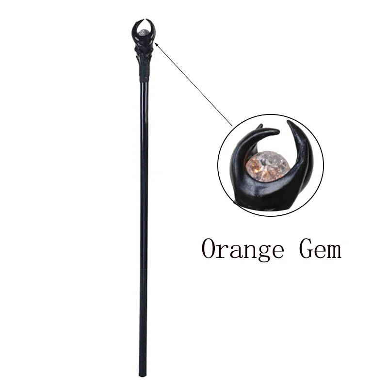 Witch Luminous Magic Wand PVC Scepter LED Cane Walking Stick Party Performance Props Birthday Gift Halloween Cosplay Accessories