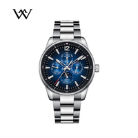 WM Watch Welly Merck Automatic Mechanical Watches Multi-function Man Business Hidden Crowns Sapphire Waterproof Men Watch WM160
