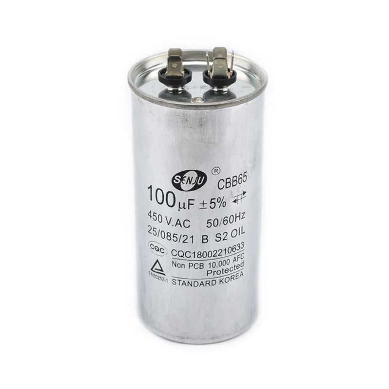 

CBB65 Air Conditioning Compressor Starting Capacitor Non-polar Explosion-proof 5/20/25/30/35/40-100UF 450V