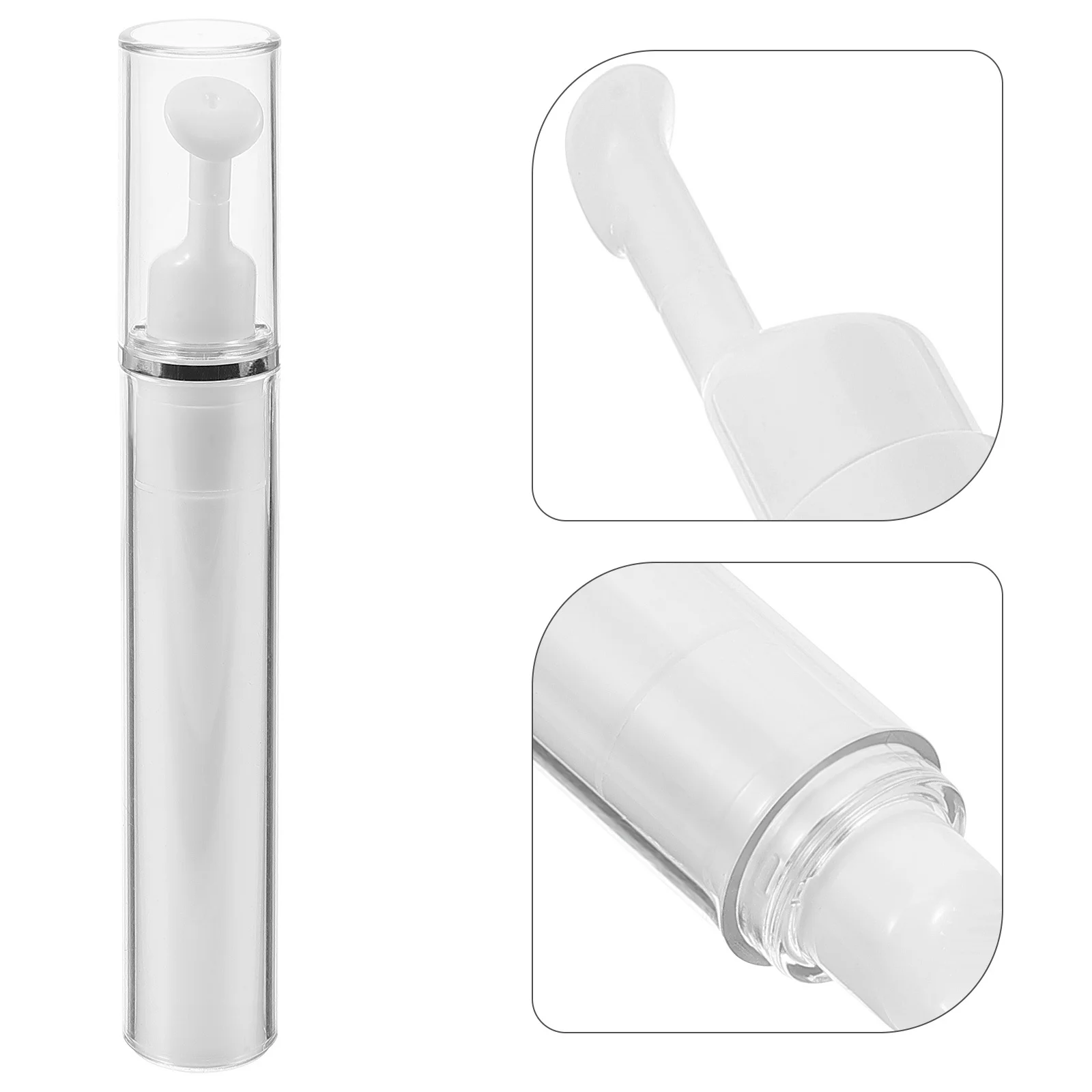 

15Ml Eye Cream Vacuum Tube Airless Pump Travel Container Refillable Portable Dispenser For Serum Lotion Moisturizer Empty