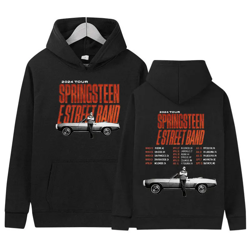 

Bruce Springsteen & The E Street Band 2024 Tour Hoodie Men's Rock Trend Vintage Fashion Pullover Sweatshirts Hip Hop Streetwear