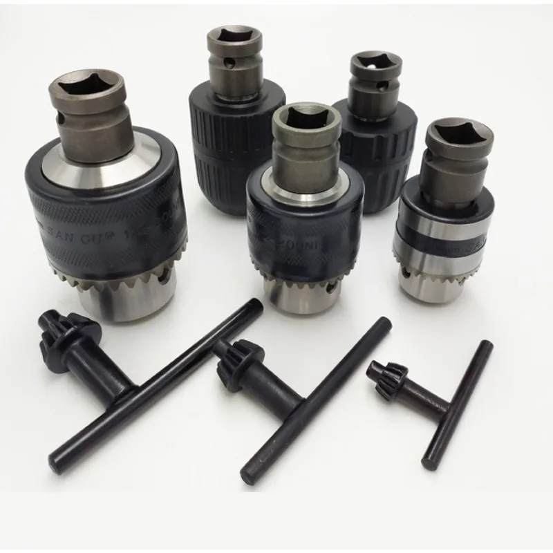 مفتاح ربط كهربائي، رأس تحويل تلسكوبي، مسدس هواء إلى أداة تشاك الحفر الكهربائية، ملحقات مثقاب مقاعد البدلاء المشتركة العالمية