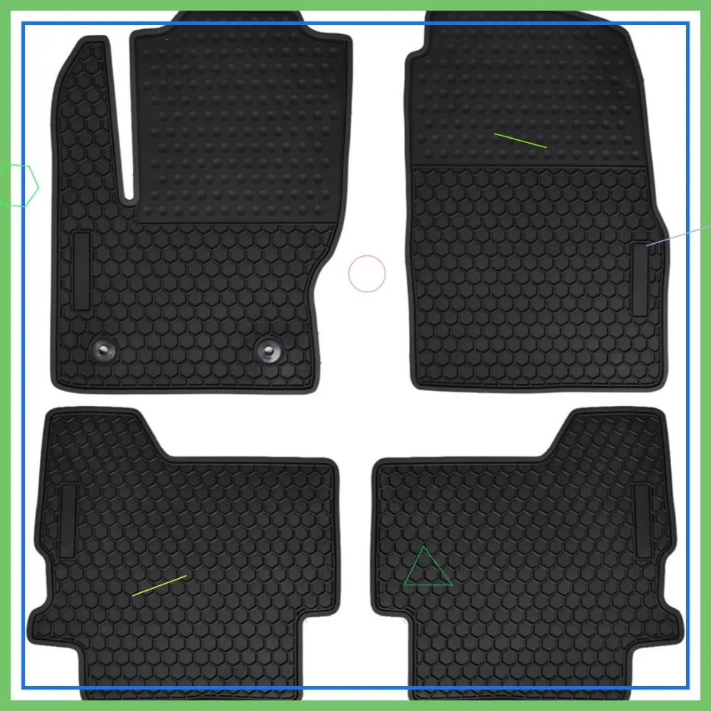 

Universal Car Floor Mats Heavy Duty Rubber All Weather Odorless Washable Anti-Slip Floor Liners Black