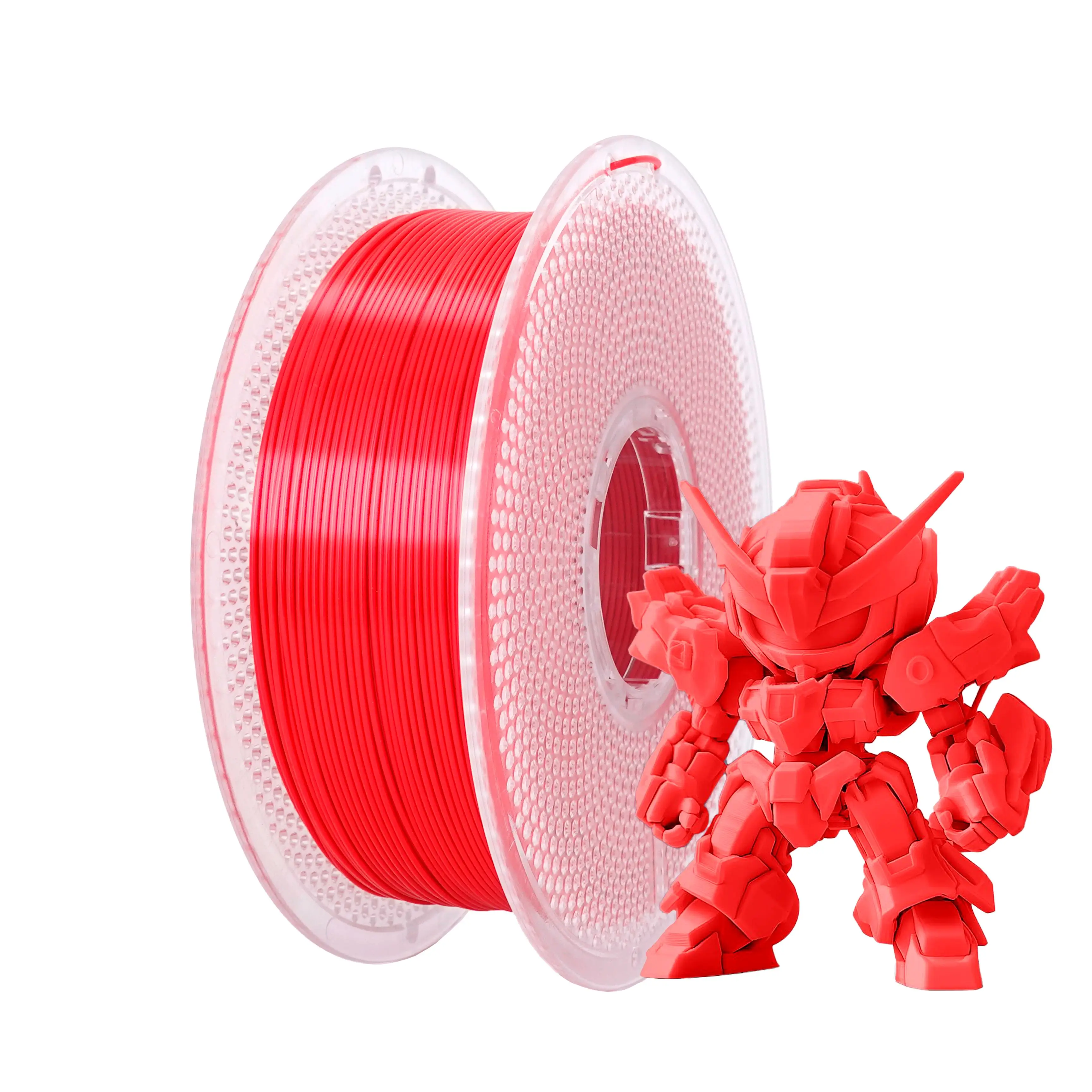

Silk PLA Filament 1.75mm Red 1KG, Metal-Like Shiny 3D Printer Filament Dimensional Accuracy +/-0.03mm,1kg spool(2.2lbs), Fits fo