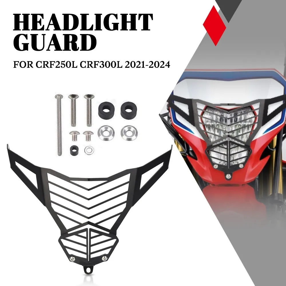 

FOR HONDA CRF300L CRF250L 2021-2022-2023 Motorcycle Accessories Headlight Protector Light Cover Protective Guard CRF 300L 250L