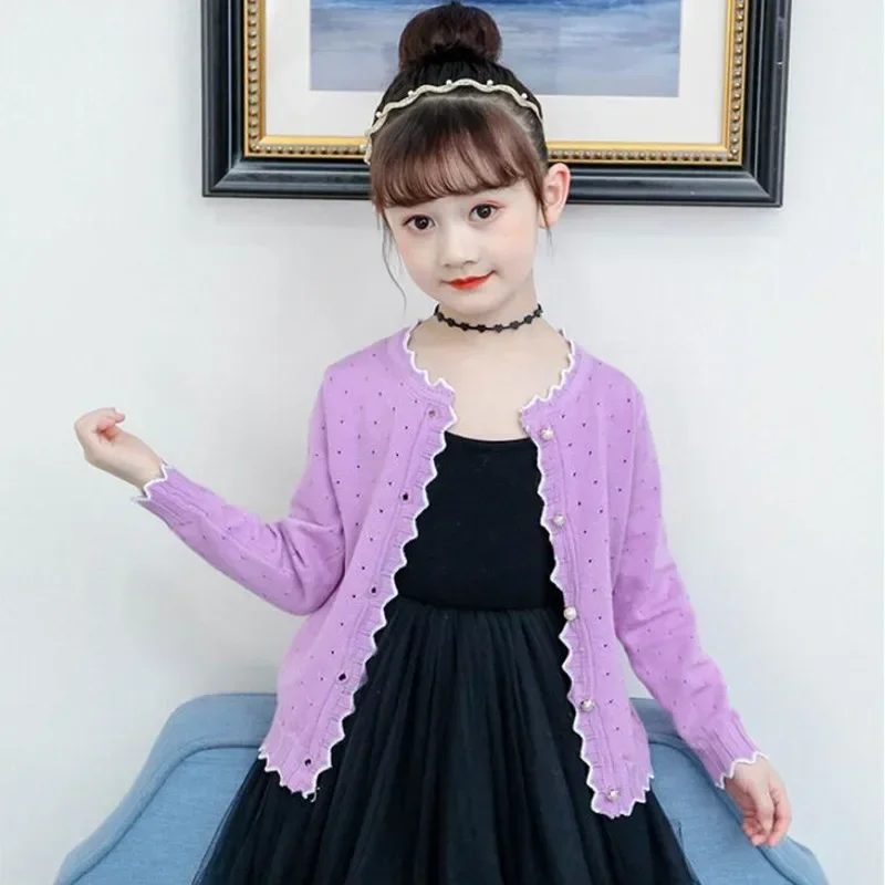 

Toddler Teen Clothes Kids Girls Cardigan Cotton Knitted Sweater Children Cardigans Outerwear Girl Sweater Kids Coats 6 8 10 12