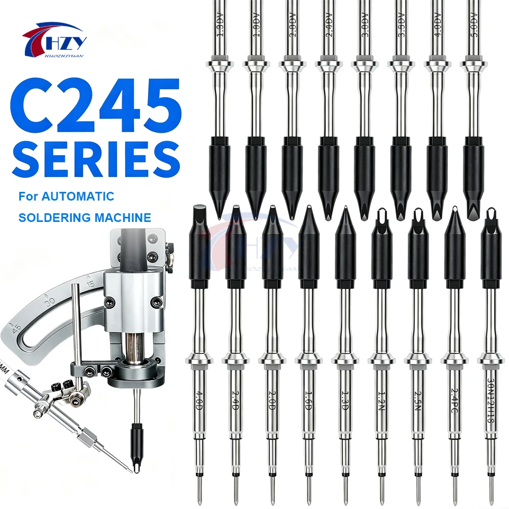 HZY C245 Precision Soldering Iron Tips with Positioning Fast Heating, High Heat Transfer for Automatic Soldering Machine