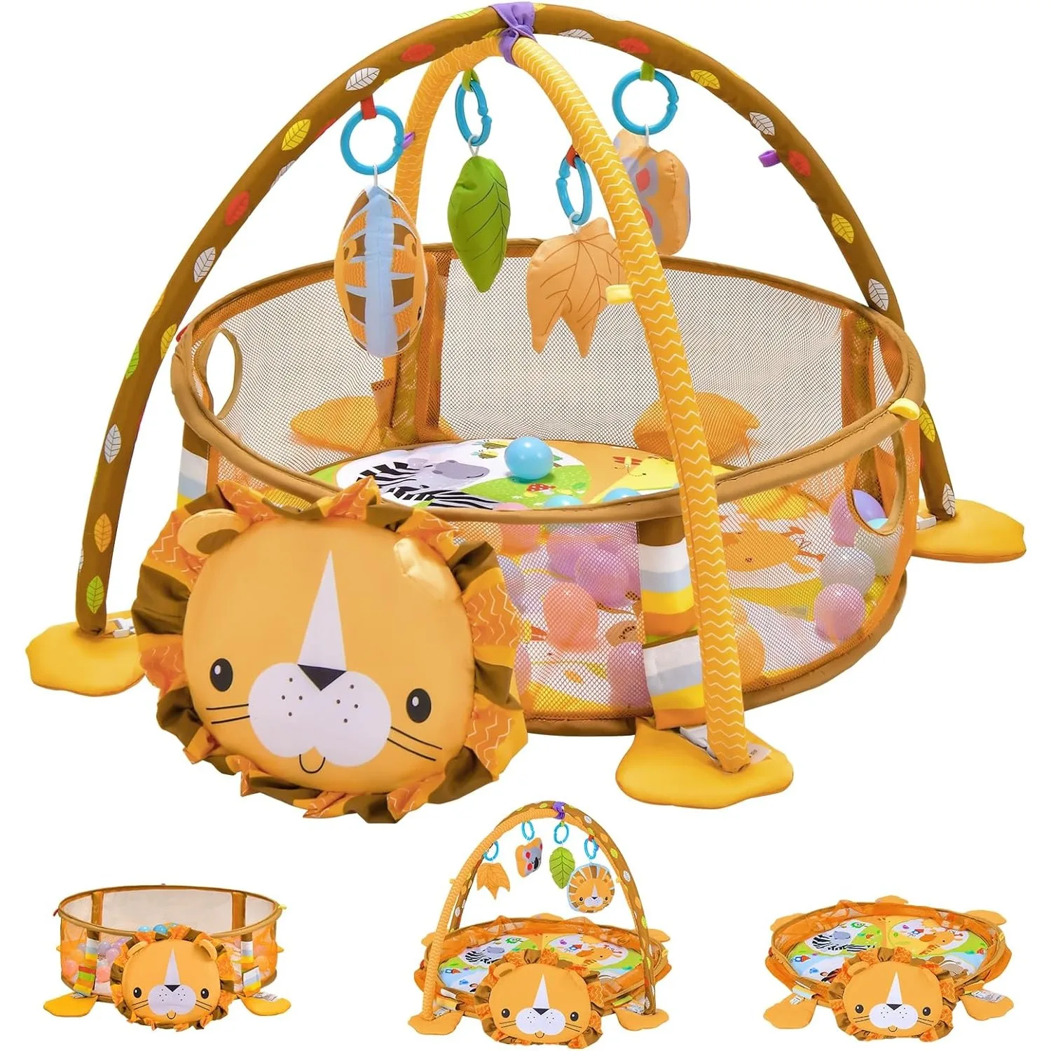

Newborn Baby Ocean Ball Lion Fence Fitness Rack Baby Multifunctional Crawling Mat Game Blanket Toy