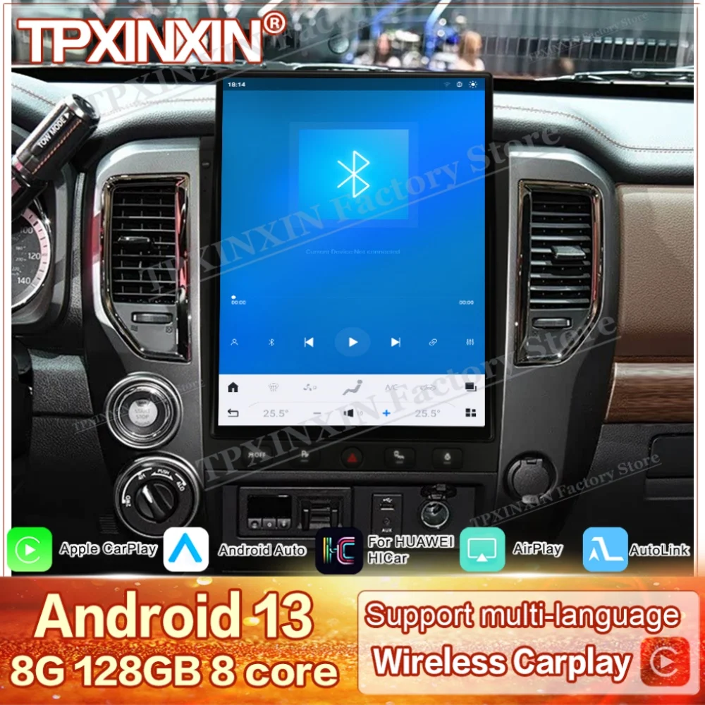 15.6 In Qualcomm Multimedia Android 13 For Nissan Titan 2016~2019 GPS Navigation Audio Car Radio Video Stereo Receiver Head Unit
