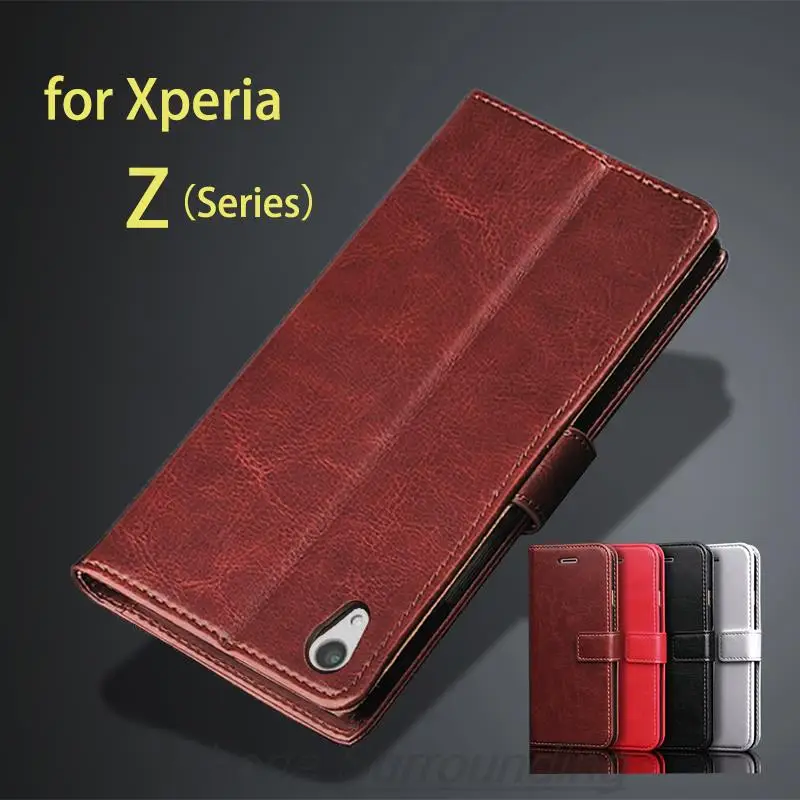 

Luxury Wallet Case for Sony Xperia Z3 Z5 Premium Compact Z2 Z1 Case Flip Leather Cover Card Holder Holster Phone Fundas Coque