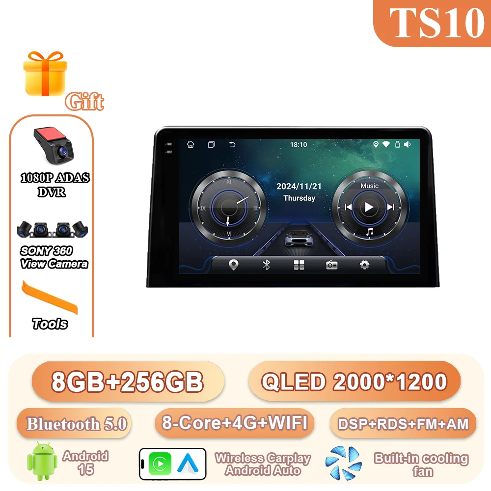 Android 15 Carplay Autoradio Stereo Voor Citroen Berlingo 2019 Peugeot Partner Rifter 2020 Voor Opel Combo Multimedia Video Player