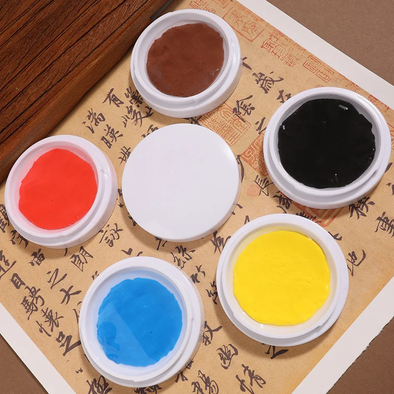 5‑Layer Imitation Ceramic Paint Palette with Lid, Shatter‑Proof Plastic Ink Dish Multi‑Layer Pigment Tray Paint Box