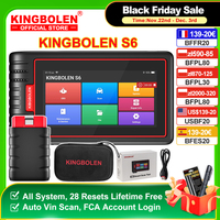 KINGBOLEN S6 OBD Automotive Scanner Bluetooth All System Car Diagnostic Tools 28 Resets IMMO/BMS/TPMS/ABS Bleeding Lifetime Free