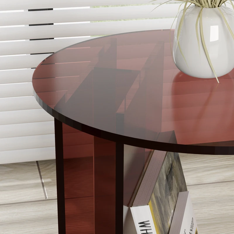 Acrylic Side Table Living Room Sofa Coffee Table Small Household Simple Bedside Table Leisure Balcony Round Table Corner Table